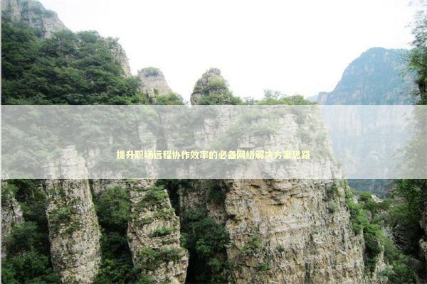 提升职场远程协作效率的必备网络解决方案思路 IT技术