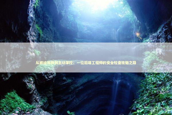 从被迫等待到主动掌控：一位后端工程师的安全检查祛魅之路 IT技术
